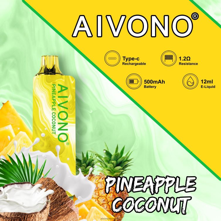 Aivono Puffs 62L8BJ106 Aivono AIM GUN 7000 ananás kokos