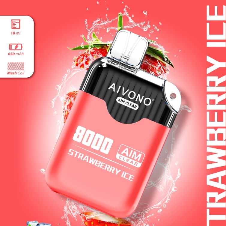 Aivono Puffs 62L8BJ205 Aivono AIM CLEAR 8000 jahodový ľad