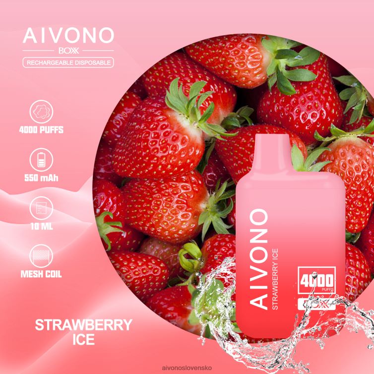 Aivono Puffs 62L8BJ226 Aivono AIM BOXX 4000 jahodový ľad