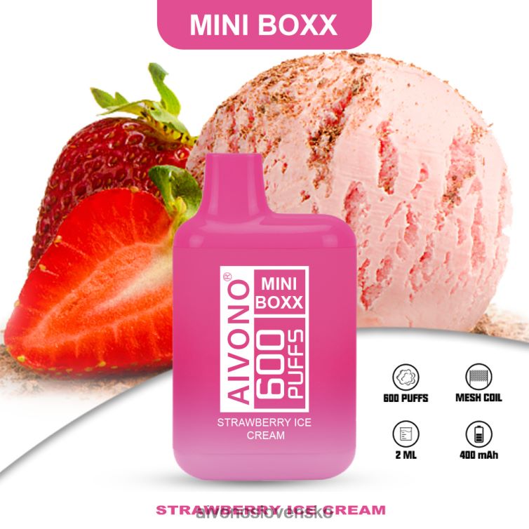 Aivono Puffs 62L8BJ232 Aivono AIM MINI BOXX 600 jahodová zmrzlina