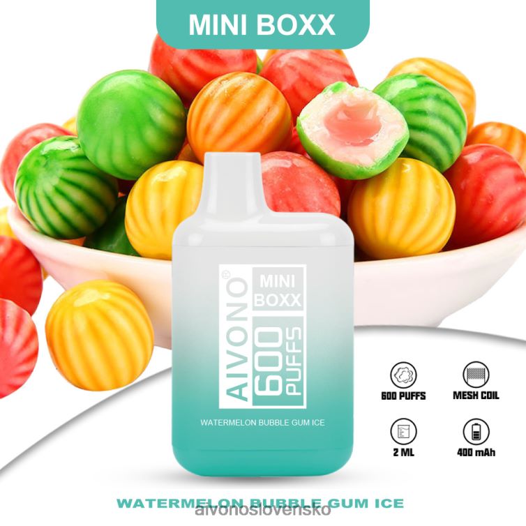 Aivono Puffs 62L8BJ235 Aivono AIM MINI BOXX 600 melónová žuvačková ľadová