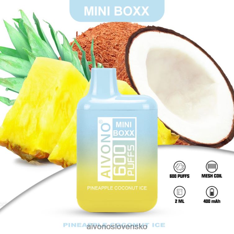 Aivono Puffs 62L8BJ238 Aivono AIM MINI BOXX 600 ananásový kokosový ľad