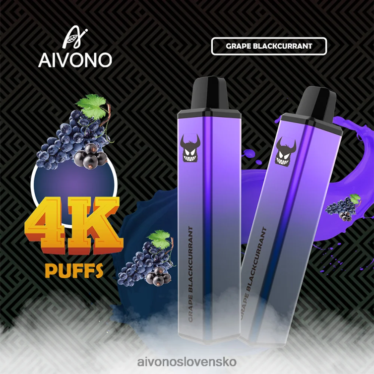 Aivono Puffs 62L8BJ259 Aivono AIM FREAK 4000 hroznové čierne ríbezle