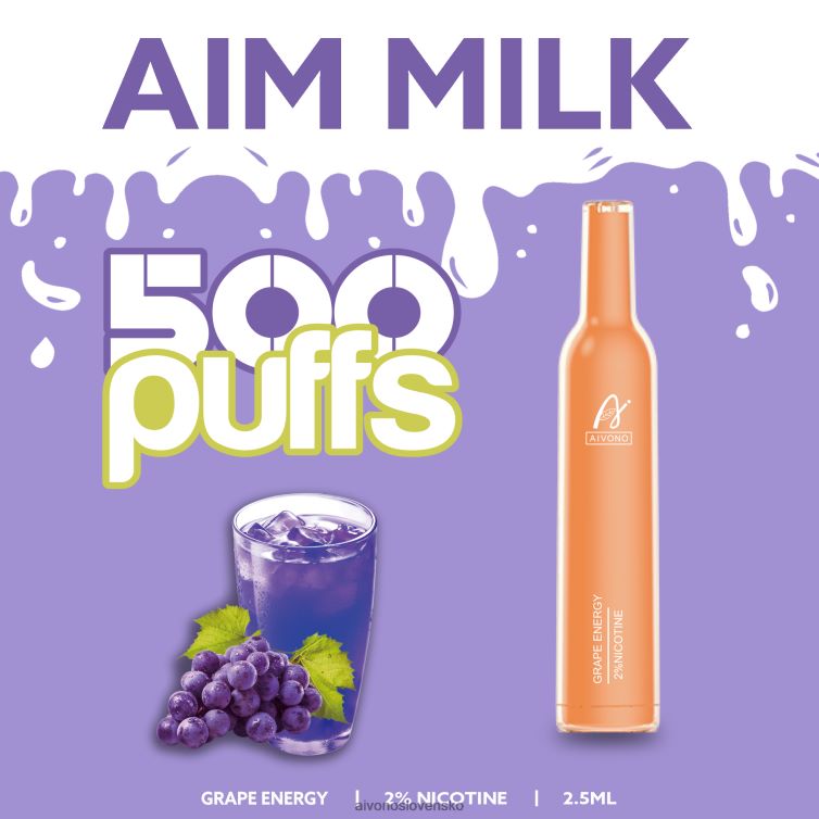 Aivono Puffs 62L8BJ265 Aivono AIM MILK 500 hroznová energia