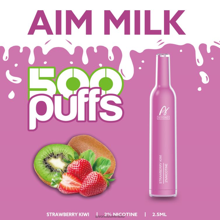 Aivono Puffs 62L8BJ271 Aivono AIM MILK 500 jahodové kiwi