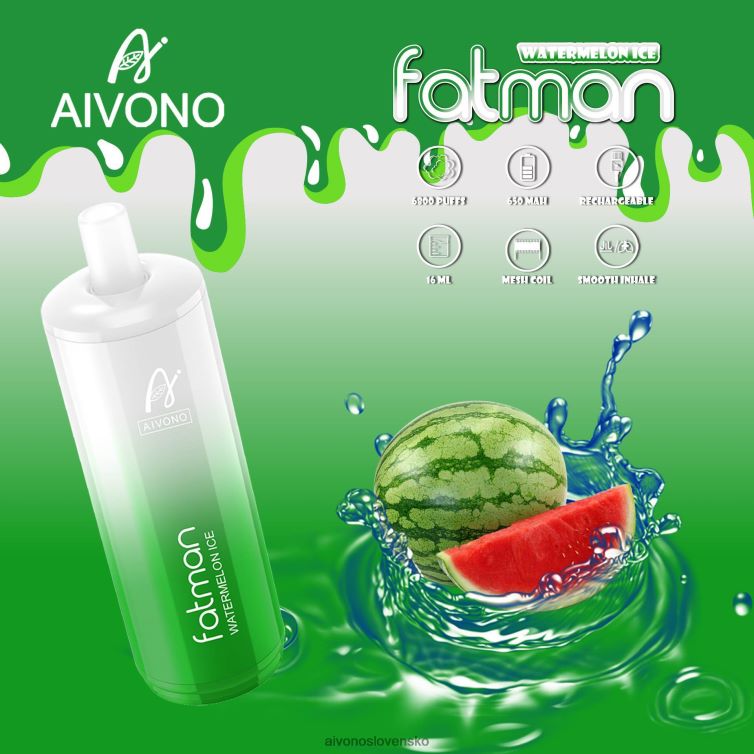 Aivono Puffs 62L8BJ28 Aivono FATMAN 6800 melónový ľad