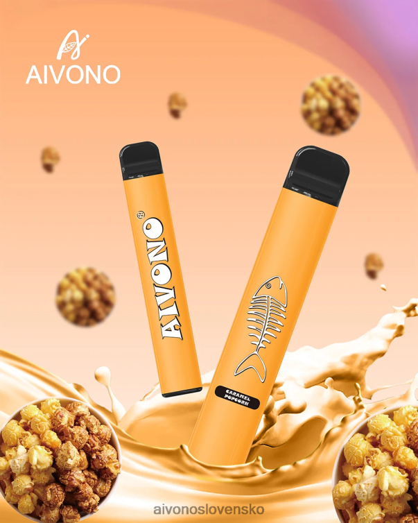 Aivono Puffs 62L8BJ286 Aivono AIM FISHBONE 600 karamelový popcorn