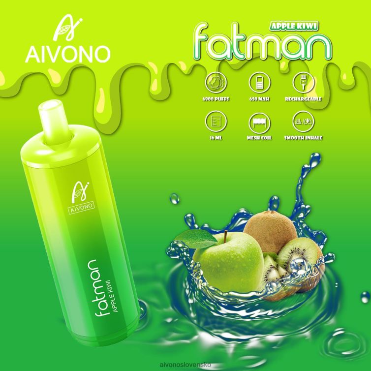 Aivono Puffs 62L8BJ31 Aivono FATMAN 6800 jablkové kiwi