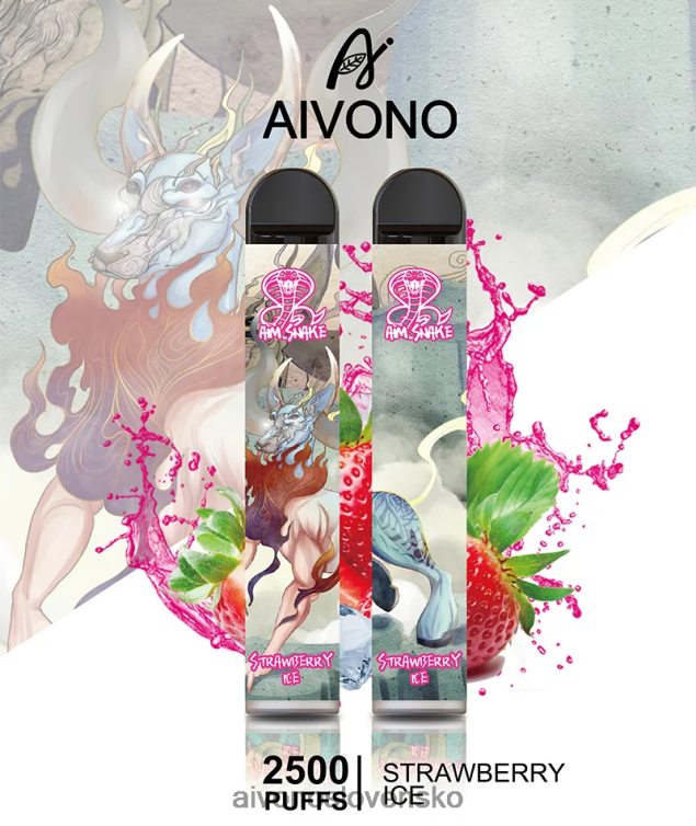 Aivono Puffs 62L8BJ319 Aivono AIM SNAKE 2500 jahodový ľad