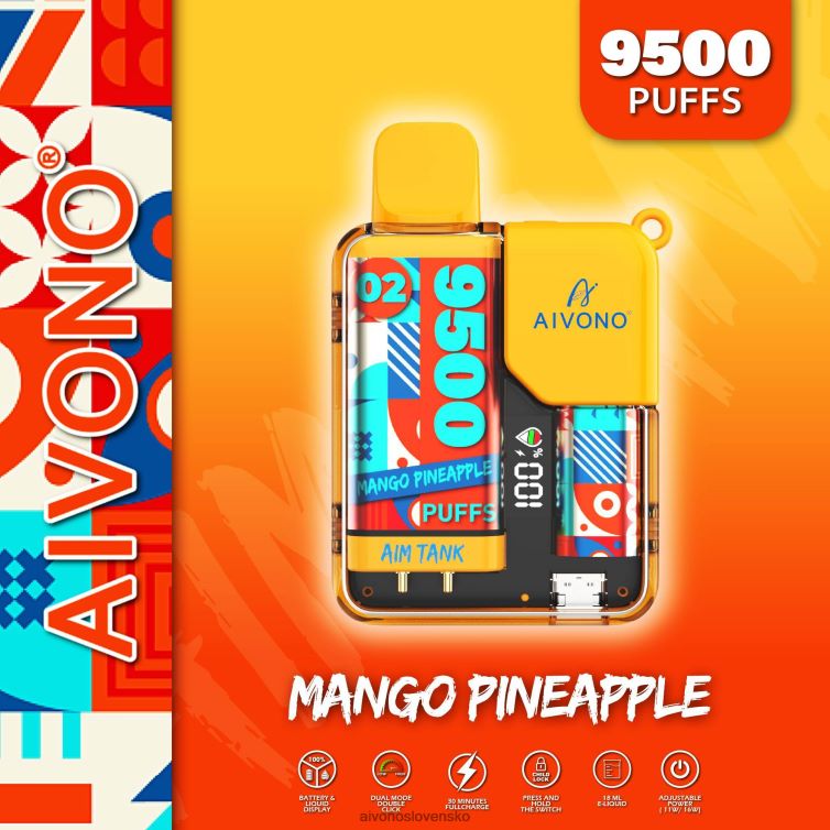 Aivono Puffs 62L8BJ34 Aivono AIM TANK 9500 mango ananás
