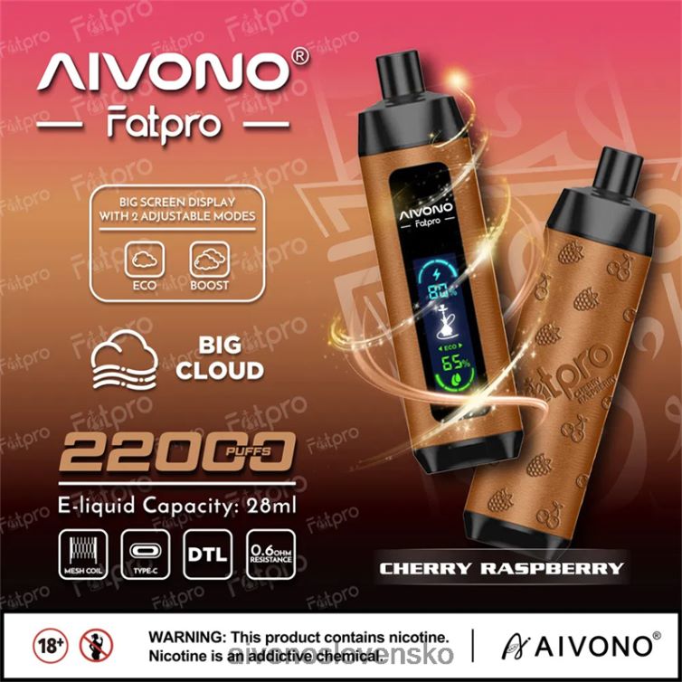 Aivono Puffs 62L8BJ4 Aivono Fatpro 22 000 čerešňa malina