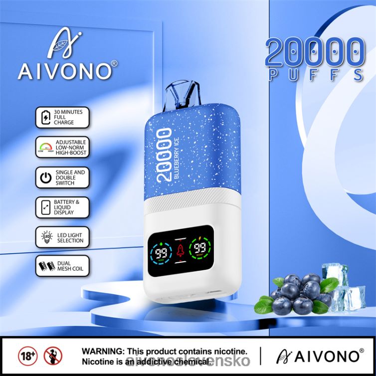 Aivono Puffs 62L8BJ73 Aivono AIM magic 20 000 čučoriedkový ľad