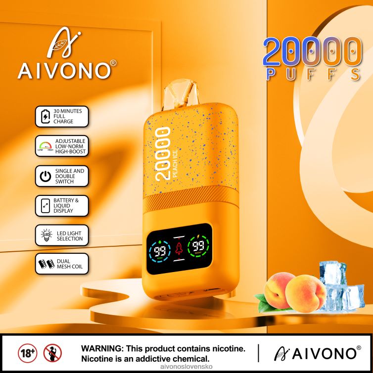 Aivono Puffs 62L8BJ85 Aivono AIM magic 20 000 broskyňový ľad
