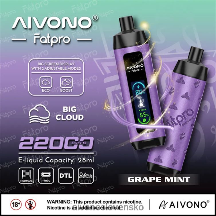 Aivono Slovensko 62L8BJ2 Aivono Fatpro 22 000 hroznová mäta