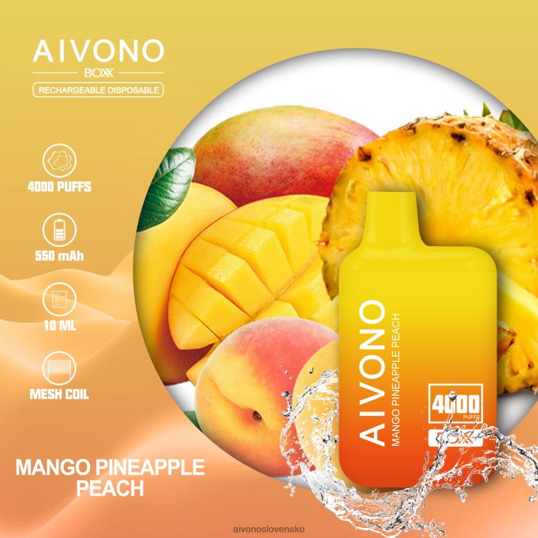 mango ananás broskyňa