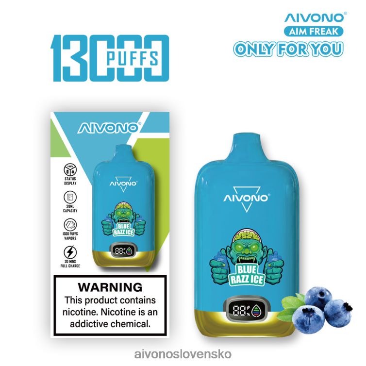 Aivono Slovensko 62L8BJ242 Aivono AIM FREAK 13 000 modrý razz ľad
