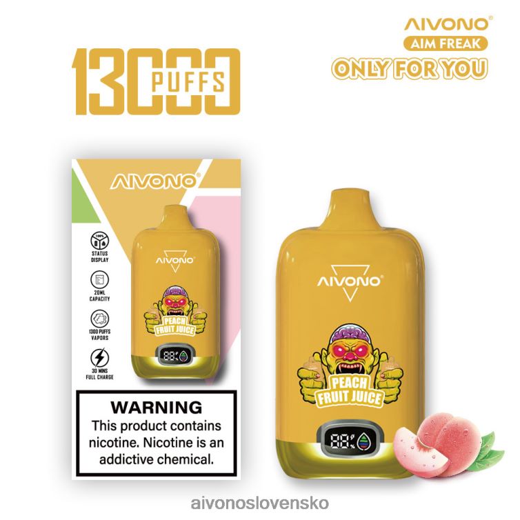 Aivono Slovensko 62L8BJ245 Aivono AIM FREAK 13 000 broskyňová ovocná šťava