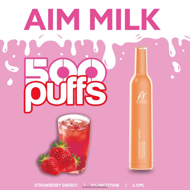 Aivono Slovensko 62L8BJ266 Aivono AIM MILK 500 jahodová energia