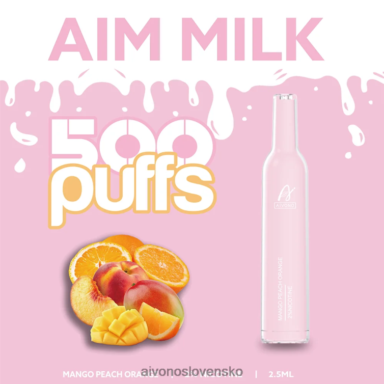 Aivono Slovensko 62L8BJ269 Aivono AIM MILK 500 mango broskyňa pomaranč