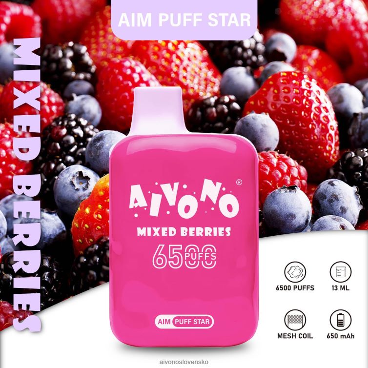 Aivono Slovensko 62L8BJ290 Aivono AIM PUFF STAR 6500 zmiešané bobule