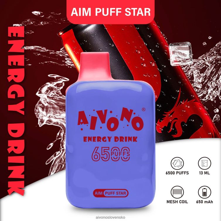 Aivono Slovensko 62L8BJ293 Aivono AIM PUFF STAR 6500 energetický nápoj