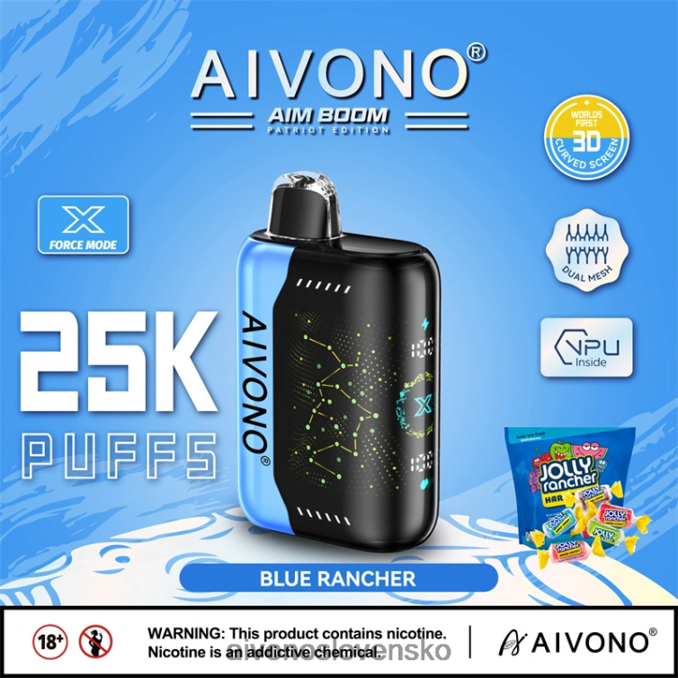 Aivono Slovensko 62L8BJ344 Aivono AIM BOOM 25 000 modrý rančer