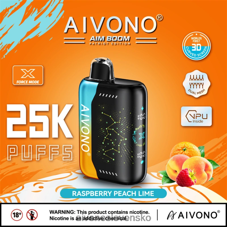 Aivono Slovensko 62L8BJ350 Aivono AIM BOOM 25 000 malina broskyňa limetka