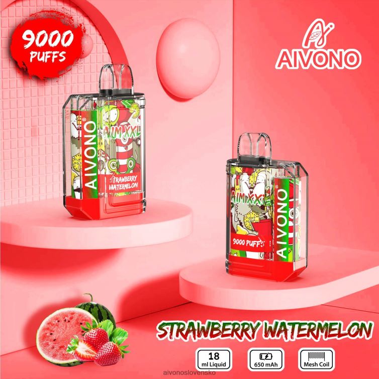 Aivono Slovensko 62L8BJ53 Aivono AIM XXL Priehľadná nálepka na ústa 9000 jahodový melón