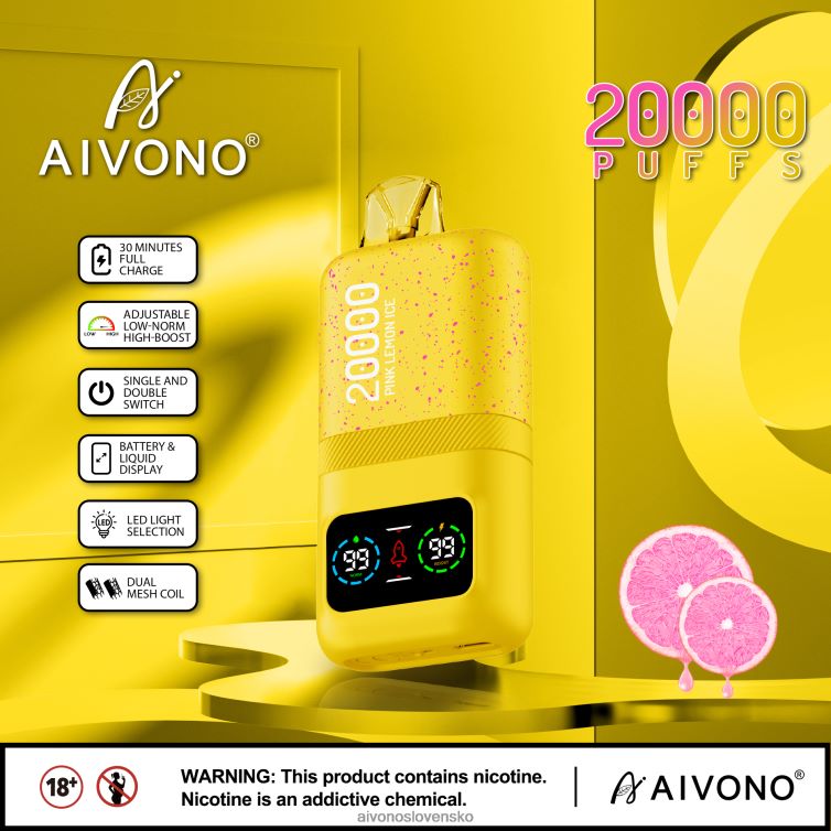 Aivono Slovensko 62L8BJ83 Aivono AIM magic 20 000 ružový citrónový ľad