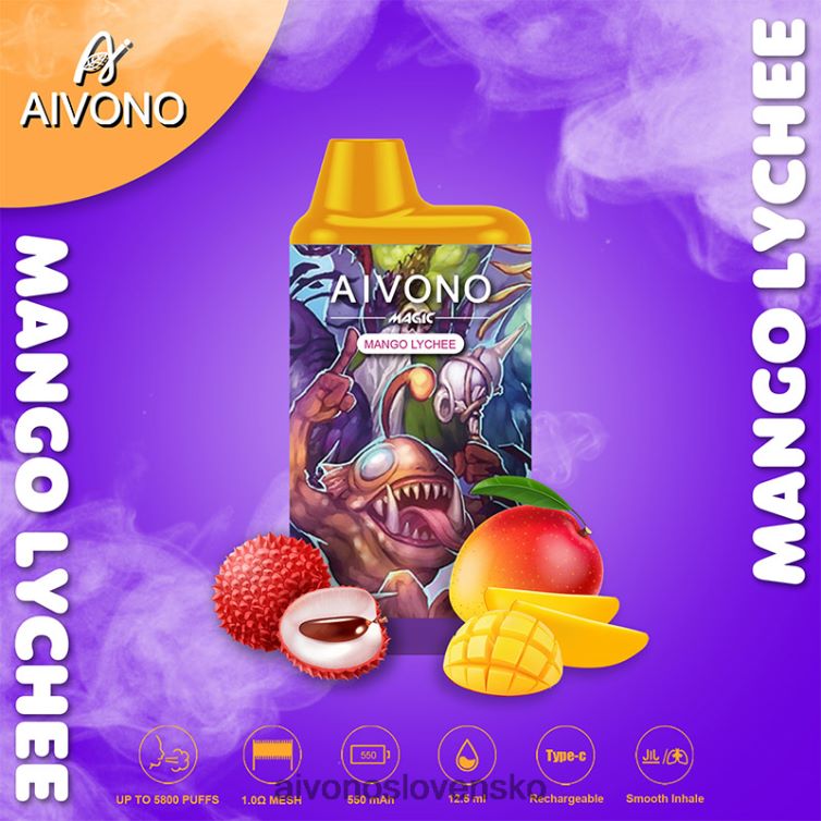 Aivono Slovensko 62L8BJ98 Aivono AIM MAGIC 5800 krabičková cigareta mangové liči