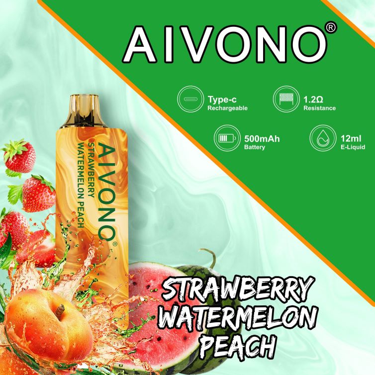 Aivono Vape Slovensko 62L8BJ108 Aivono AIM GUN 7000 jahoda vodný melón broskyňa