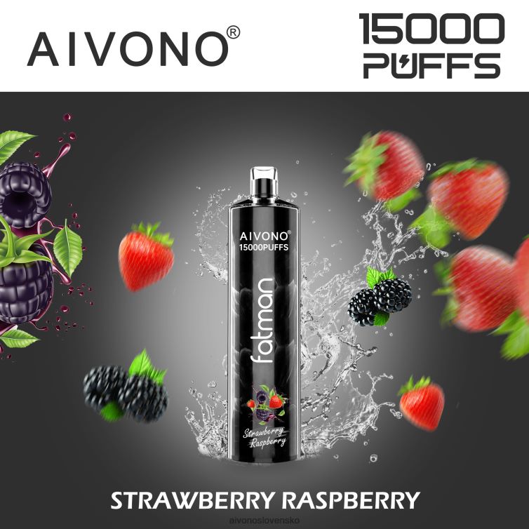 Aivono Vape Slovensko 62L8BJ15 Aivono FATMAN 15 000 jahoda malina
