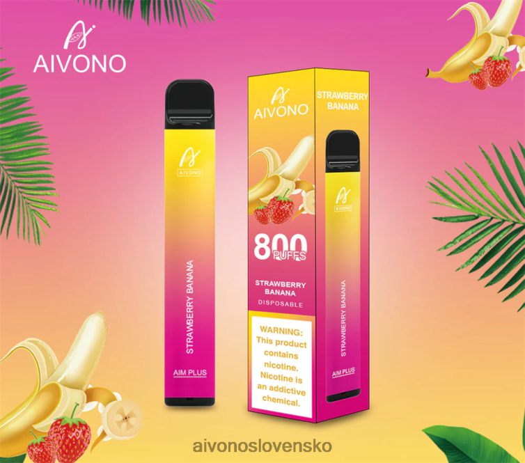 Aivono Vape Slovensko 62L8BJ192 Aivono AIM PLUS 800 jahodový banán