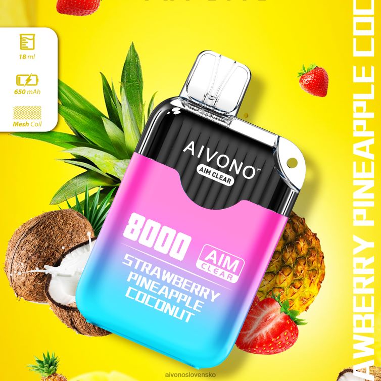 Aivono Vape Slovensko 62L8BJ207 Aivono AIM CLEAR 8000 jahoda ananás kokos