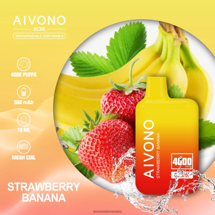 Aivono Vape Slovensko 62L8BJ231 Aivono AIM BOXX 4000 jahodový banán