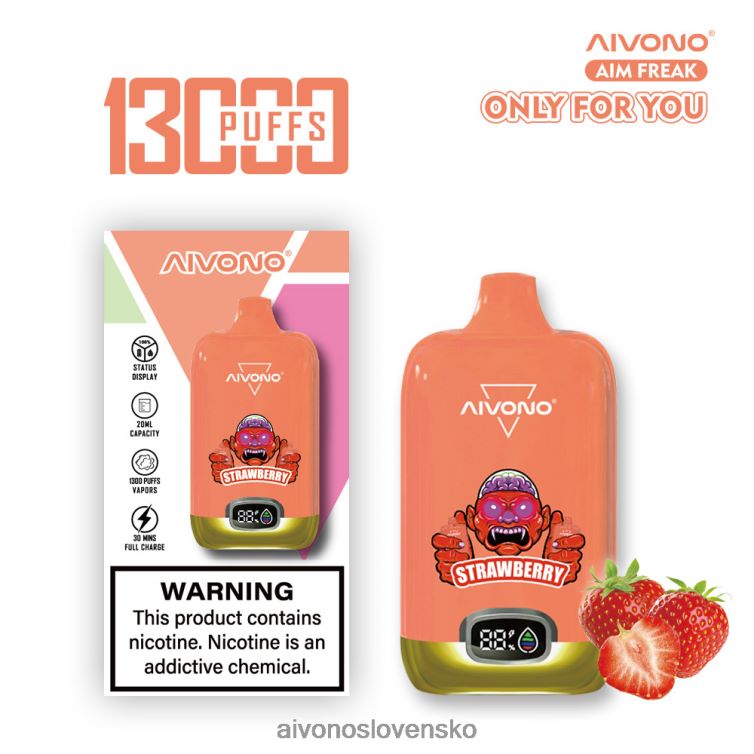 Aivono Vape Slovensko 62L8BJ243 Aivono AIM FREAK 13 000 jahodový