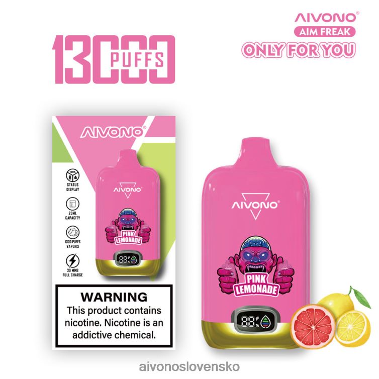Aivono Vape Slovensko 62L8BJ249 Aivono AIM FREAK 13 000 ružová limonáda