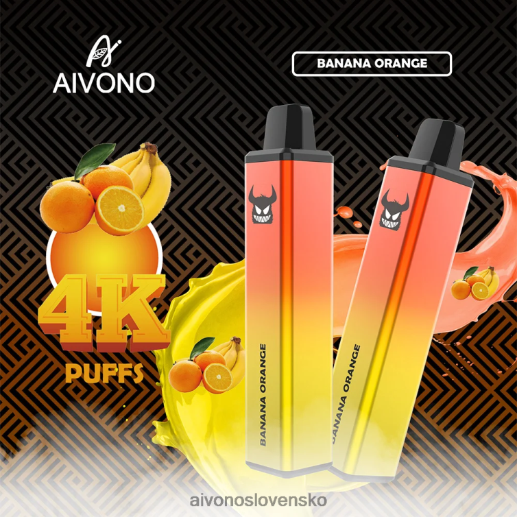 Aivono Vape Slovensko 62L8BJ258 Aivono AIM FREAK 4000 banánový pomaranč
