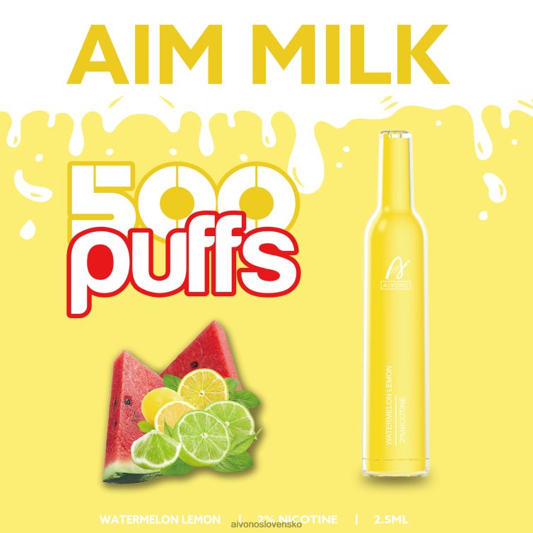 Aivono Vape Slovensko 62L8BJ270 Aivono AIM MILK 500 vodný melón citrón
