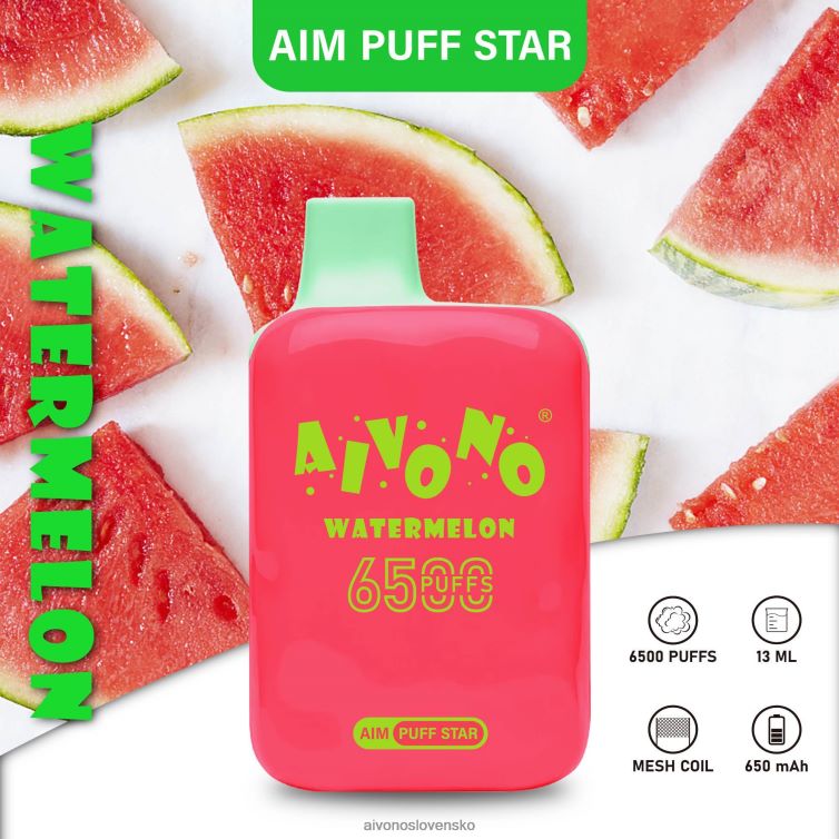 Aivono Vape Slovensko 62L8BJ291 Aivono AIM PUFF STAR 6500 vodný melón