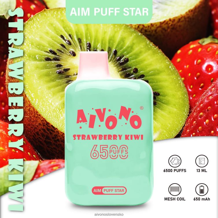 Aivono Vape Slovensko 62L8BJ294 Aivono AIM PUFF STAR 6500 jahodové kiwi
