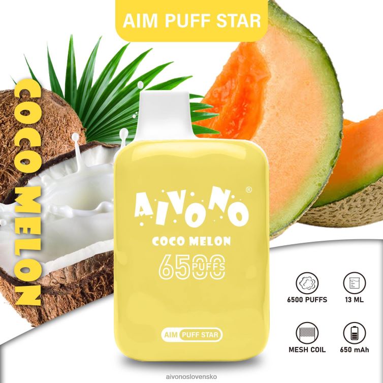 Aivono Vape Slovensko 62L8BJ297 Aivono AIM PUFF STAR 6500 cocomelon