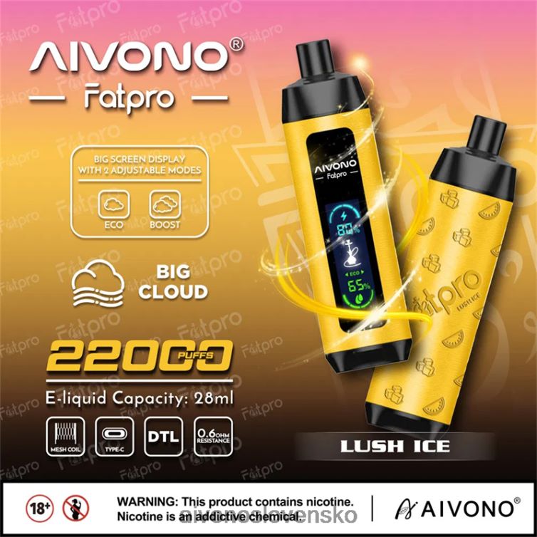 Aivono Vape Slovensko 62L8BJ3 Aivono Fatpro 22 000 svieži ľad