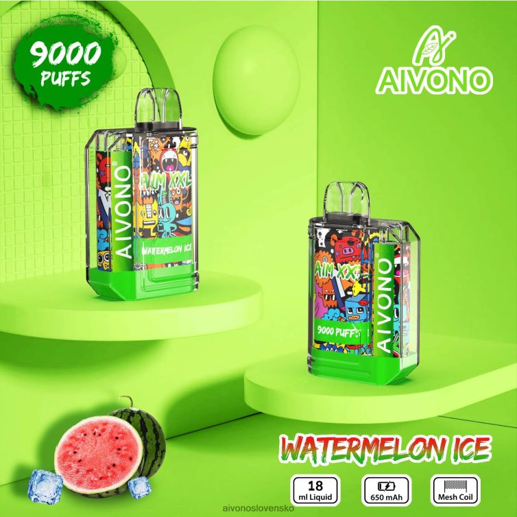 Aivono Vape Slovensko 62L8BJ48 Aivono AIM XXL Priehľadná nálepka na ústa 9000 melónový ľad