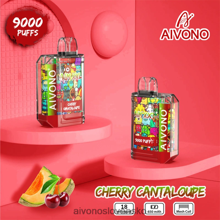 Aivono Vape Slovensko 62L8BJ57 Aivono AIM XXL Priehľadná nálepka na ústa 9000 čerešňový melón