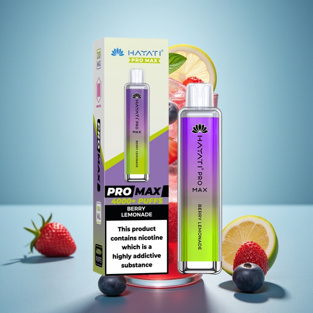 Hayati Pro Max 4000 Puffs Jednorazové Vape Jahodová Limonáda Hayati Pro Max 4000 Puffs Jednorazové Vape 2ml/10ml
