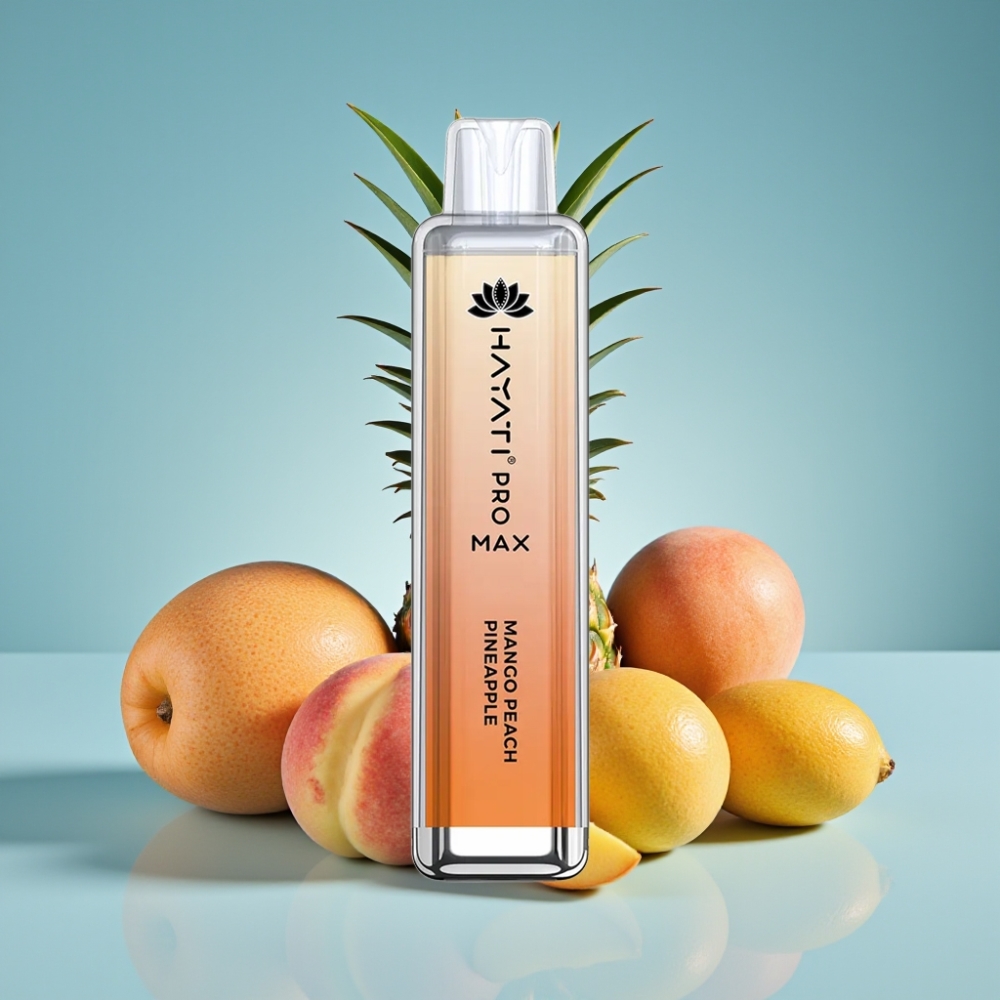 Hayati Pro Max 4000 Puffs Jednorazové Vape Mango Broskyňa Ananás a 2ml/10ml nádrž Hayati Pro Max 4000 Puffs Jednorazové Vape a 1400mAh batéria