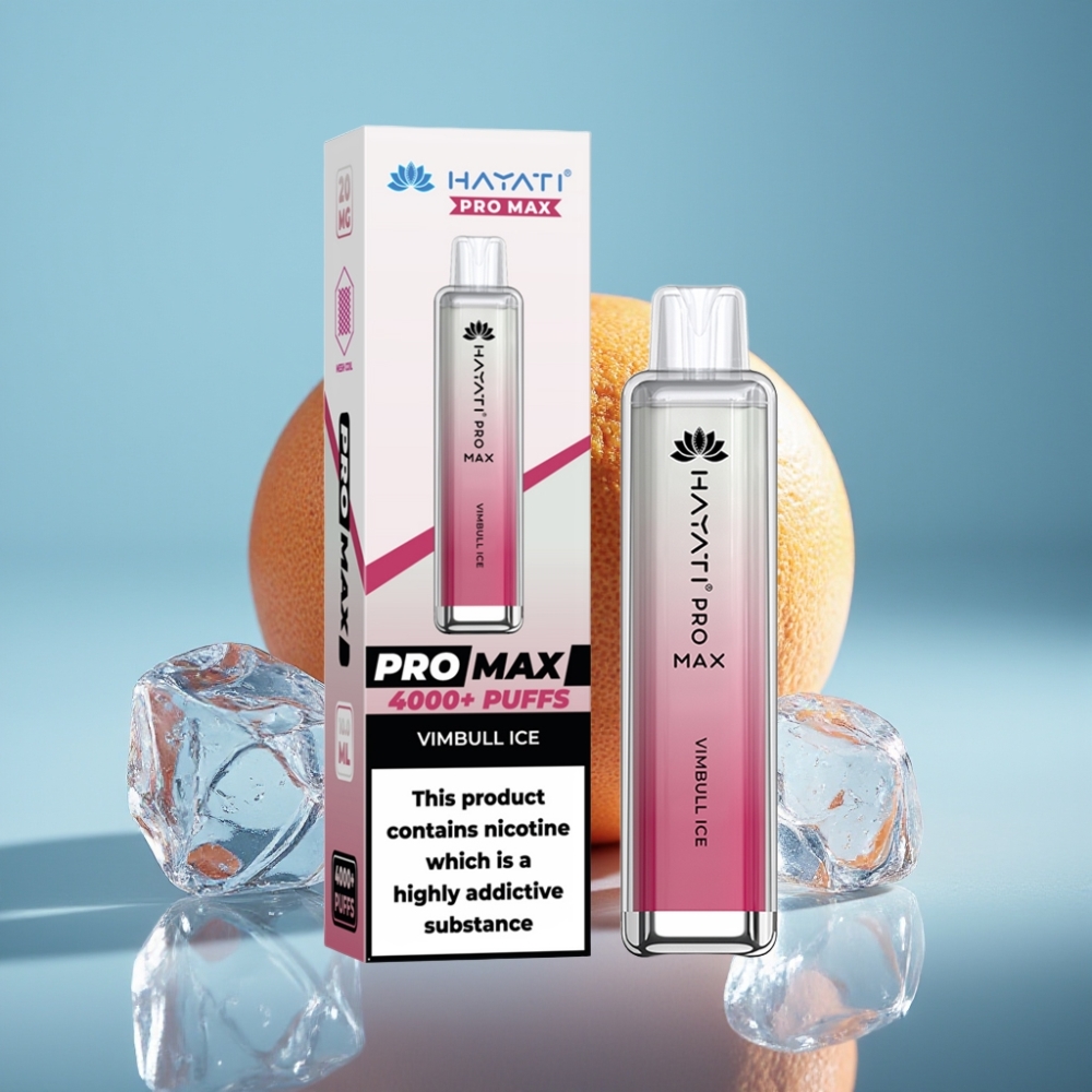 Hayati Pro Max 4000 Puffs Jednorazové Vape Vimbull Ľadový s 5 Nikotínu a 1400mAh Batériou