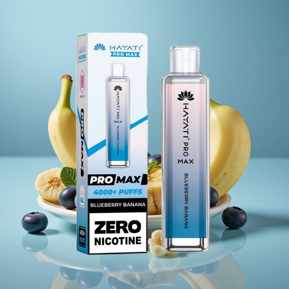 Hayati Pro Max 4000 Puffs Jednorazové Vape Čučoriedka-Banán 5 Nikotín Hayati Pro Max 4000 Puffs Jednorazové Vape 1400mAh