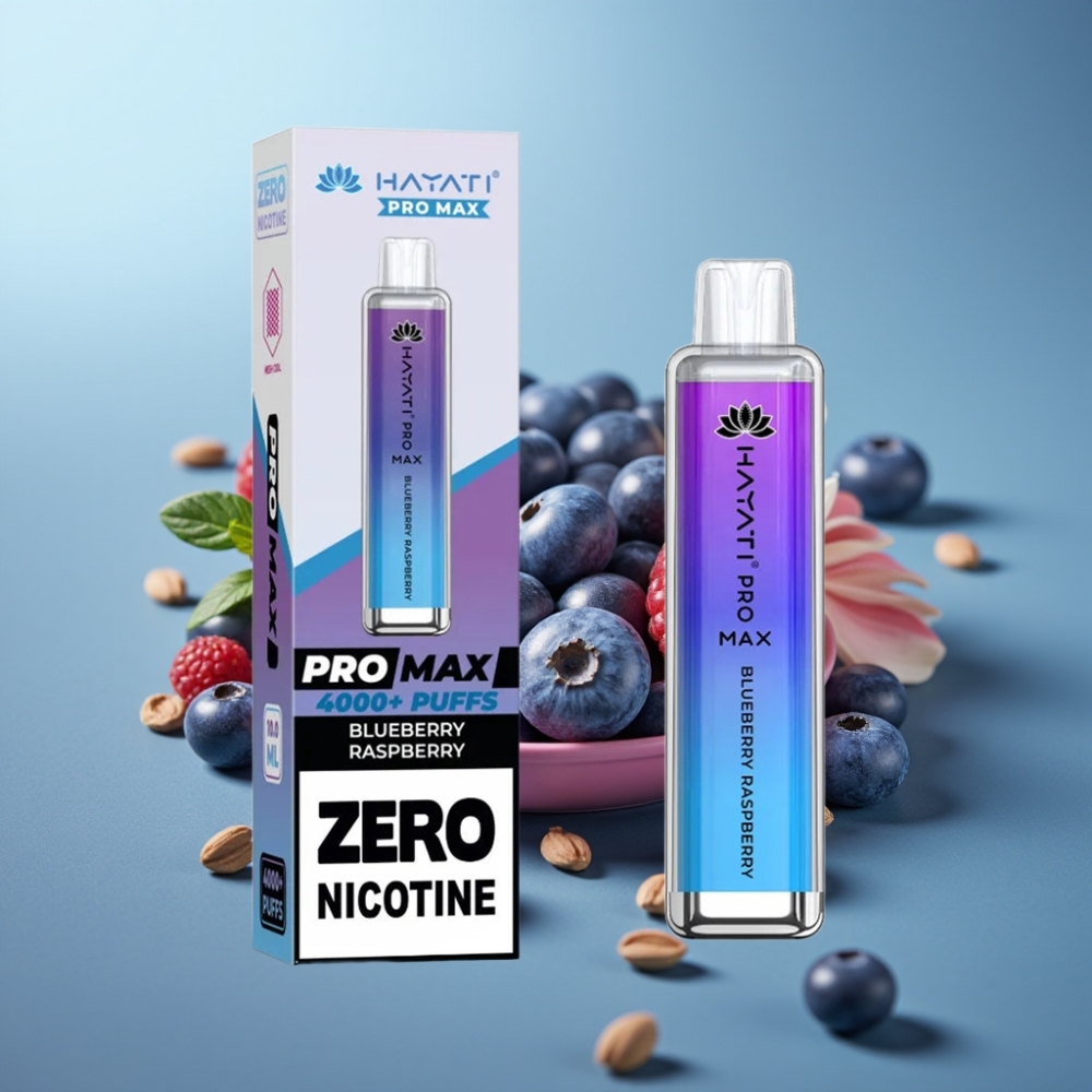 Hayati Pro Max 4000 Puffs Jednorazové Vape Čučoriedka Malina 2 Nicotine 1400mAh